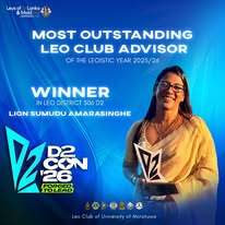 Most Outstanding Leo Club Advisor - Winner